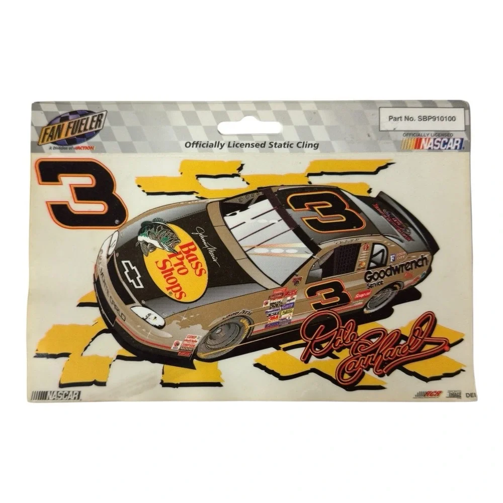Dale Earnhardt Bass Pro Shops Static Cling Window Decal Nascar